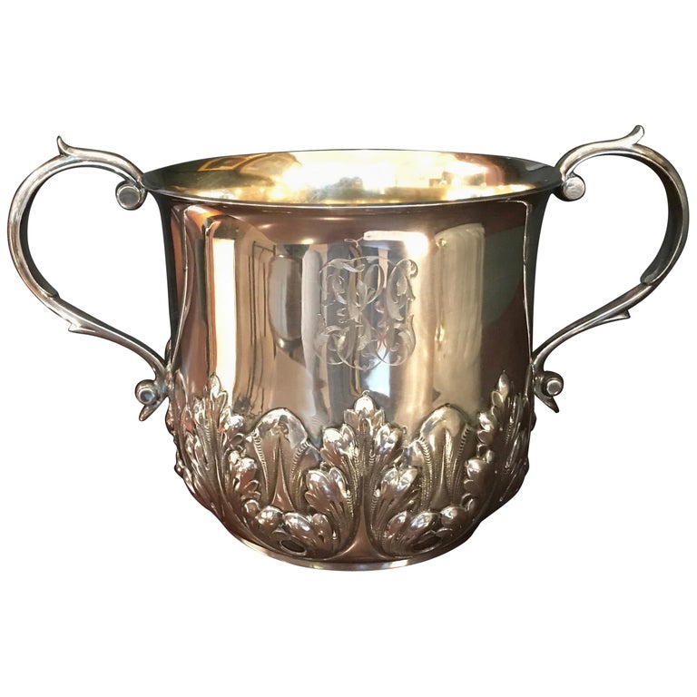 19th Century Sterling Silver Ice Bucket by Dominick and Haff For Sale