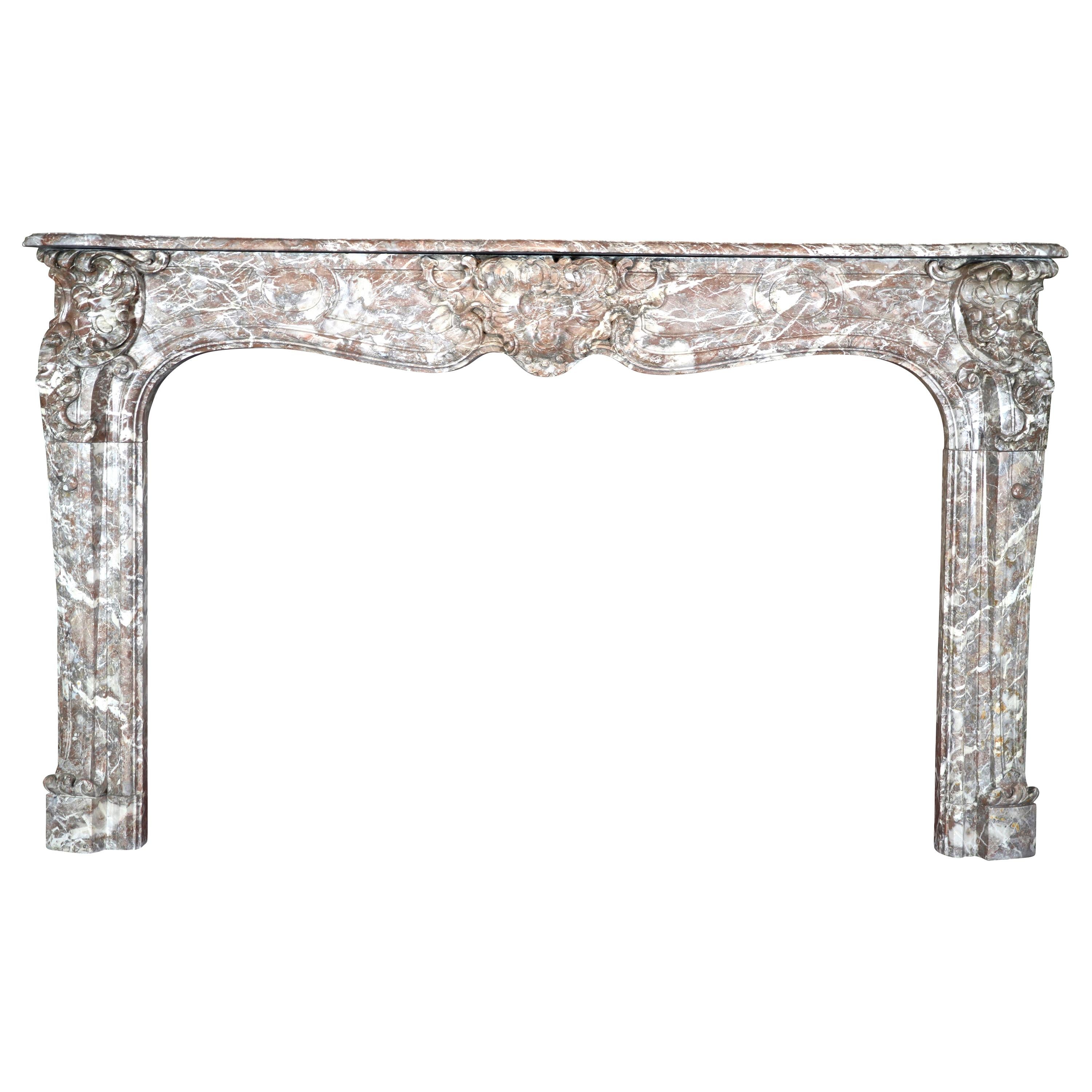 18th Century, Regency Grand Classic Antique Marble Fireplace Surround