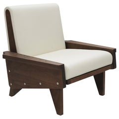 Babylon Midcentury Inspired Walnut Lounge Chair