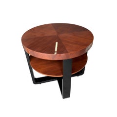 Elegant Art Deco Round Side Table or Gueridon
