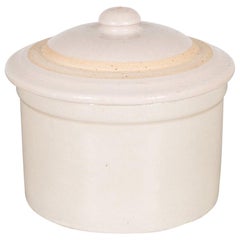 Stoneware Pottery Crock with Lid, circa 1980