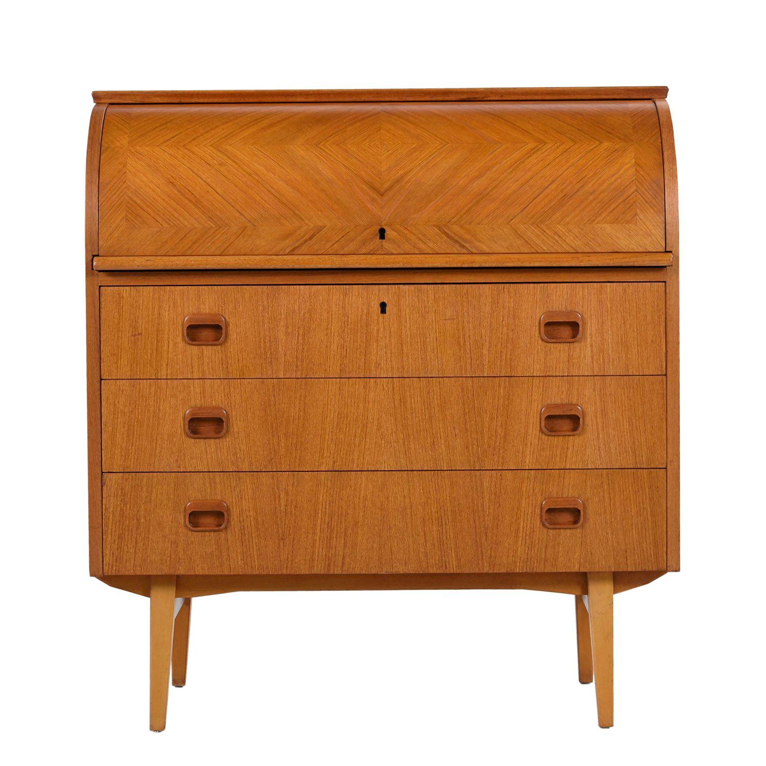 There's a couple of these available out there but none in this excellent condition. Our restoration team performed a relatively passive rehabilitation because this beautiful, honey colored secretary was already in very good condition. We were able