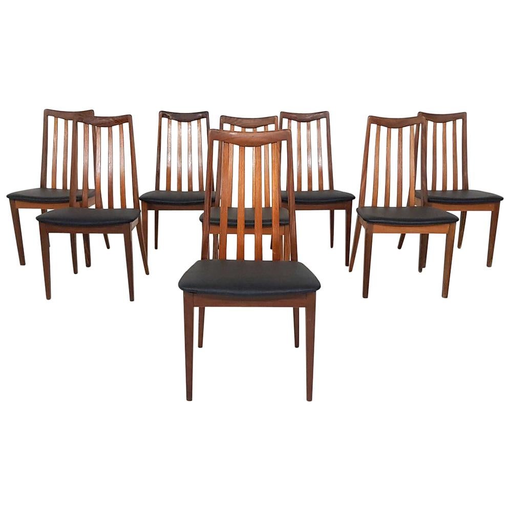 Set of 8 Dining Chairs by Leslie Dandy for G-Plan, British Design, 1960s