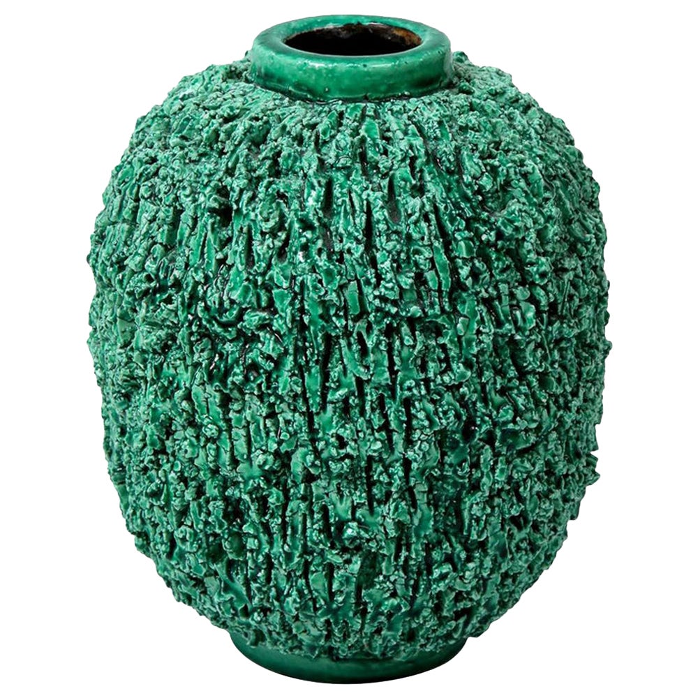 Vaso in ceramica di Gunnar Nylund, Scandinavo, Greene & Greene, "Charmotte", C.C. 1950 in vendita