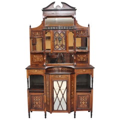 19th Century Rosewood and Inlaid Cabinet