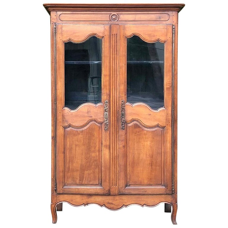 Early 19th Century Country French Provincial Fruitwood Bookcase