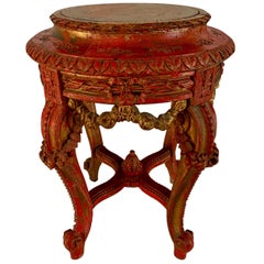 Parcel Gilt Hand Carved French Martini Table