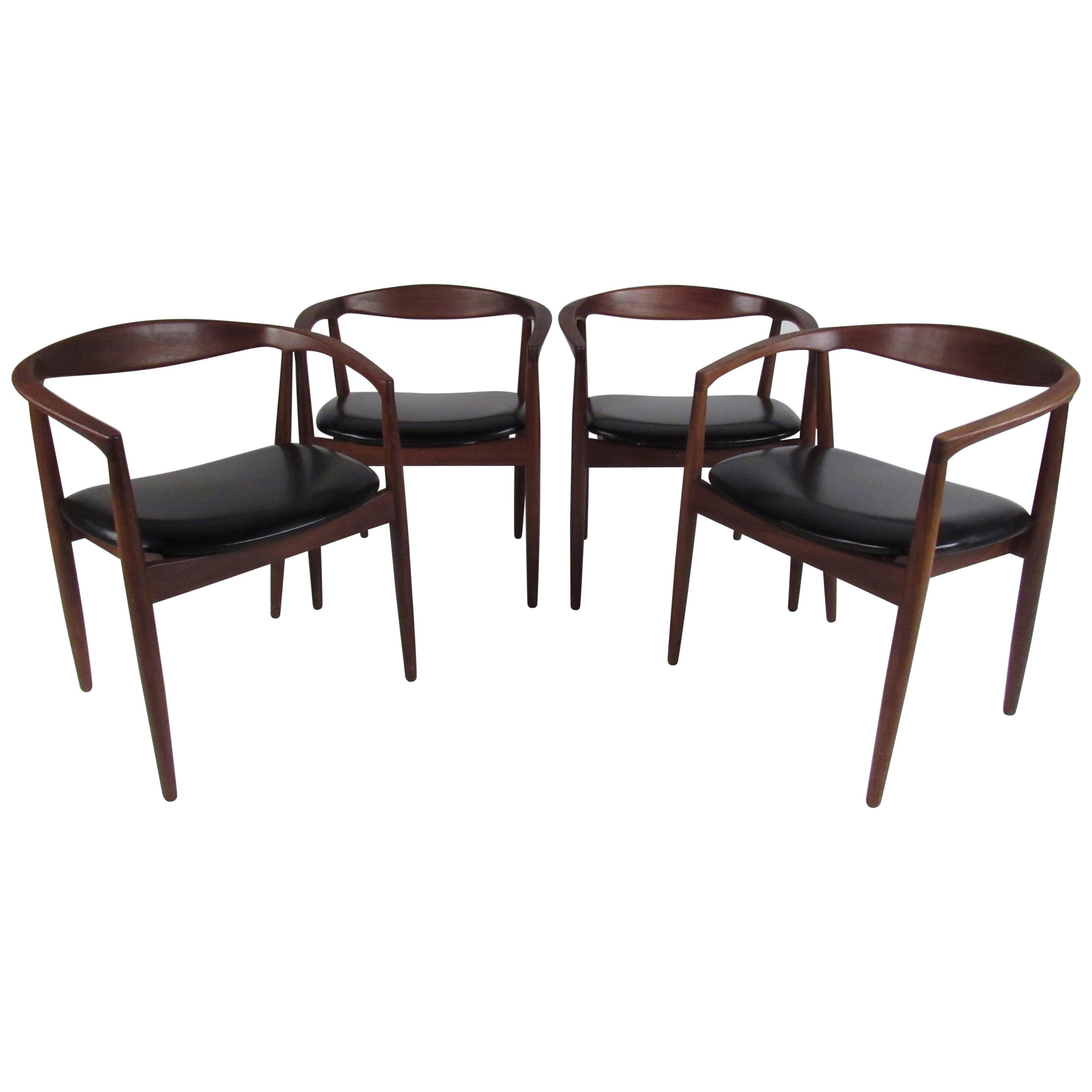 Set of Four Danish Modern Dining Chairs For Sale