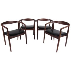 Vintage Set of Four Danish Modern Dining Chairs