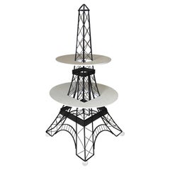 Midcentury Two-Tier Eiffel Tower Brass Sculptural Cocktail Table