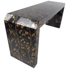 Contemporary Modern Asian Style Waterfall Console Table