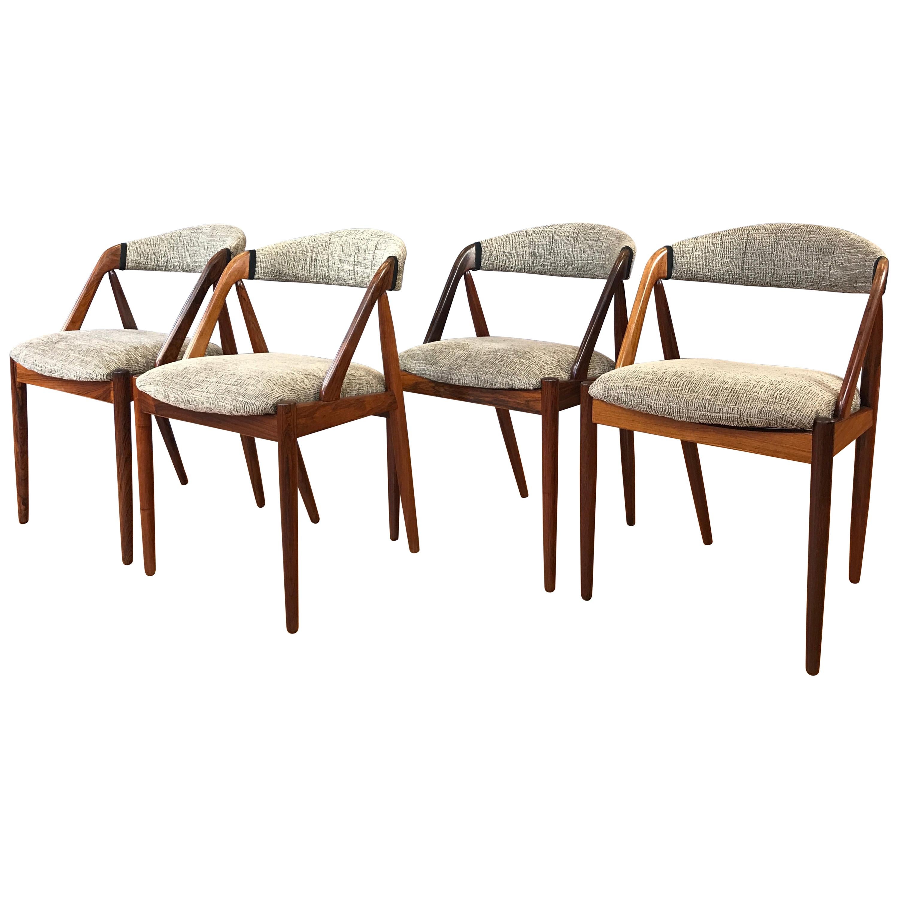 Set of Four Kai Kristiansen for Schou Andersen Model 31 Rosewood Dining Chairs