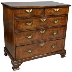 George II Walnut Bachelors Chest of Drawers