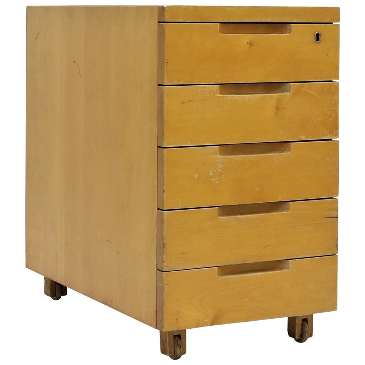 Alvar Aalto for Artek, Desk Cabinet in Lacquered Birch, 1950s