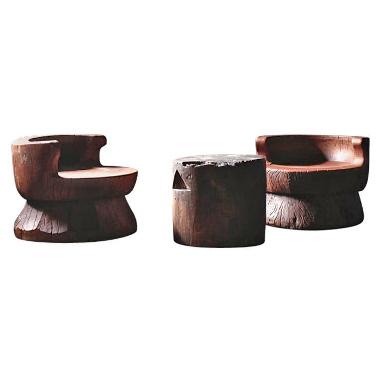 Japanese Mingei ''Usu'' Table and Chairs at 1stDibs mingei furniture