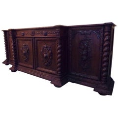 Carved Hunt Sideboard Buffet