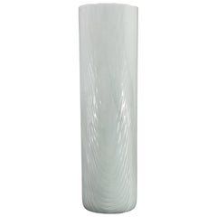 Venini Murano Vase by Toni Zuccheri from the "Tronchi" Series White Blown Glass