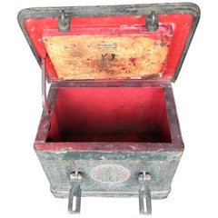 19th Century Iron Traveling Strongbox