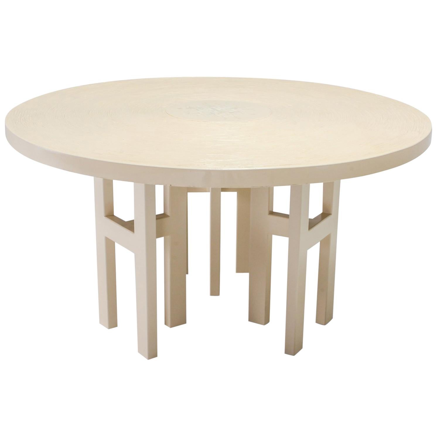 Jean Claude Dresse Exceptional Resin Dining Table