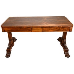 Superb William IV Rosewood Library Table