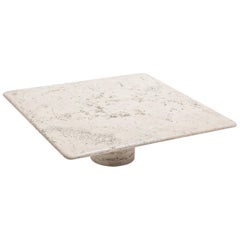 Mangiarotti Square Travertine Coffee Table for Up & Up