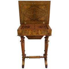 Antique Mid-19th Century Sewing Stand End Table