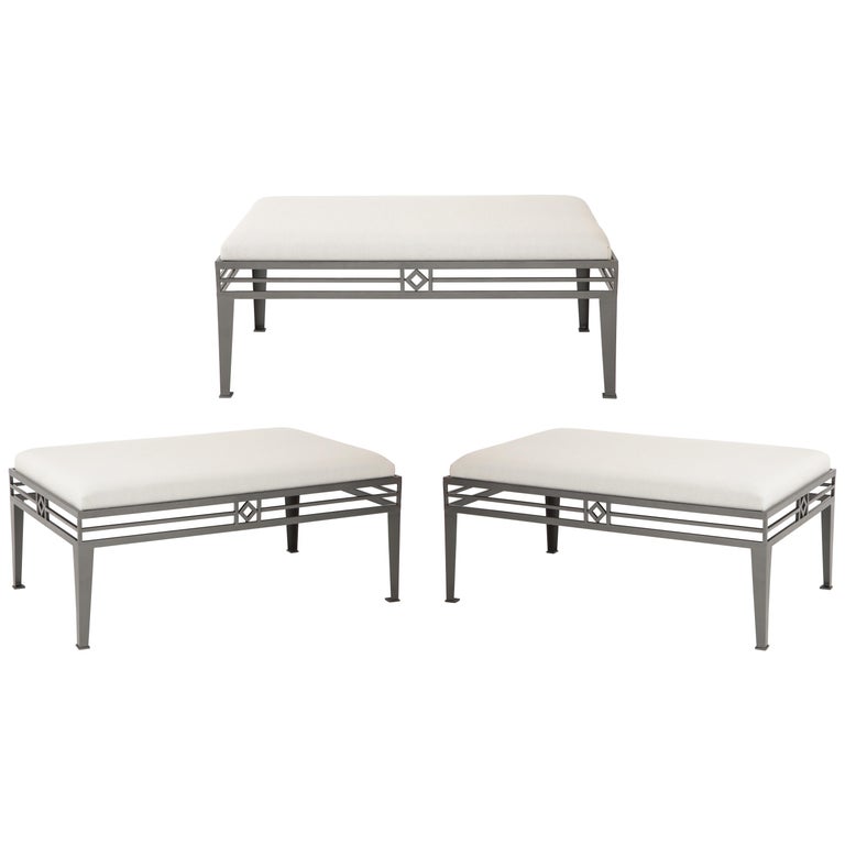 Set Of Three Outdoor Benches For Sale At 1stdibs