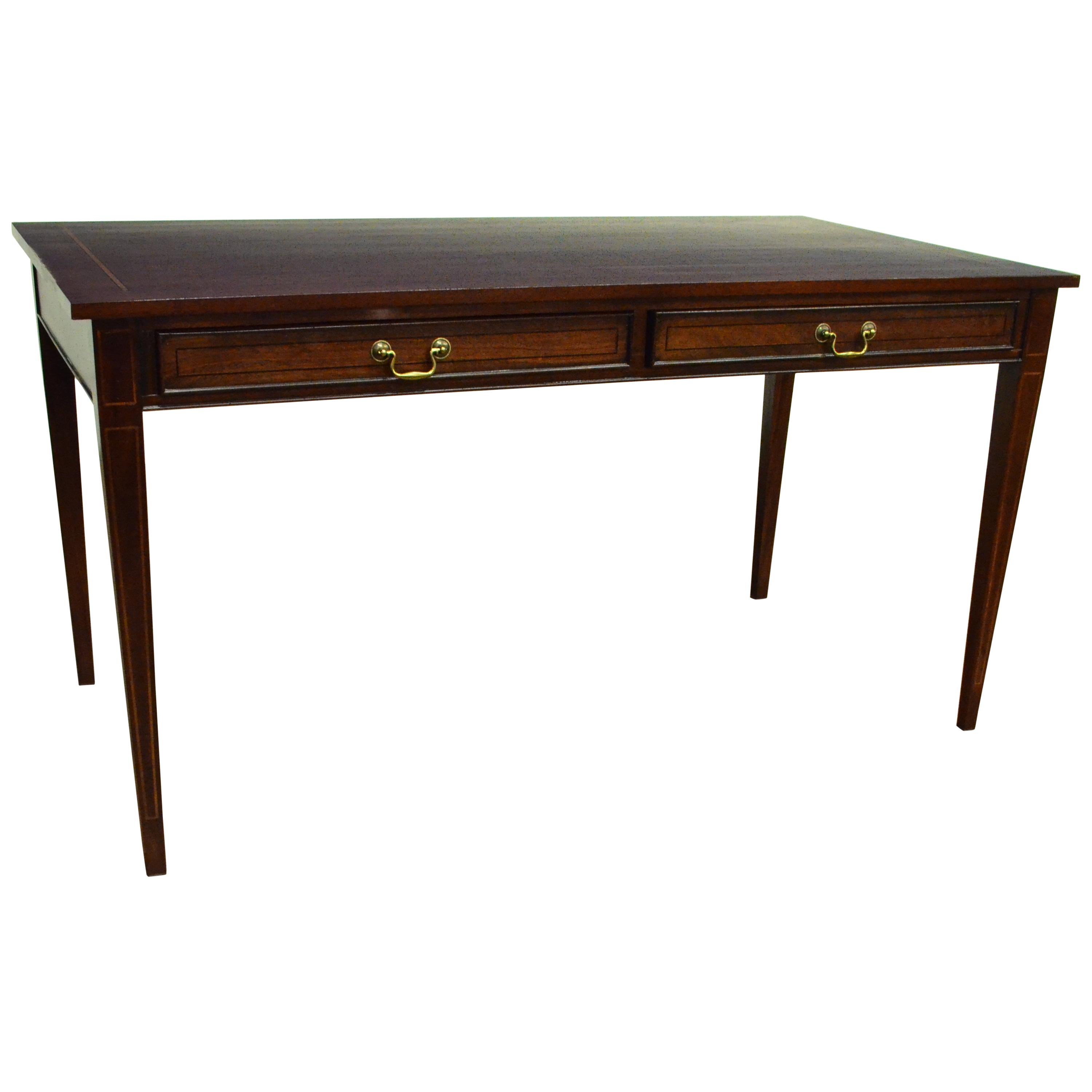 Custom Mahogany Regency Style Writing Desk by Leighton Hall For Sale