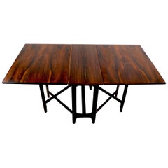 Danish Rosewood Drop-Leaf Dining Table after Matsson