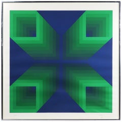 1972 Jurgen Peters Op Art Serigraph