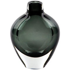 Smoked Glass Vase by Sven Palmquist for Orrefors
