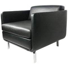 Black Leather Gaia Armchair by Arik Levy for Bernhardt Design