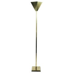 1980s Italian Brass Torchiere Floor Lamp