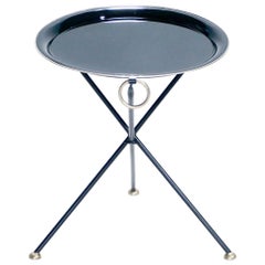 French Signed Christian Dior Folding Side Table, 1970s