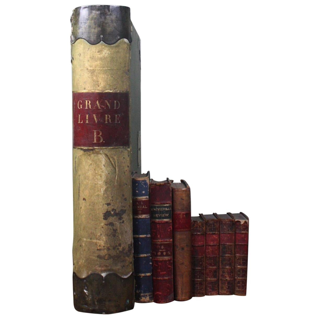 19th Century Oversized 'Grand Livre' Book Folio Maison de Papeterie