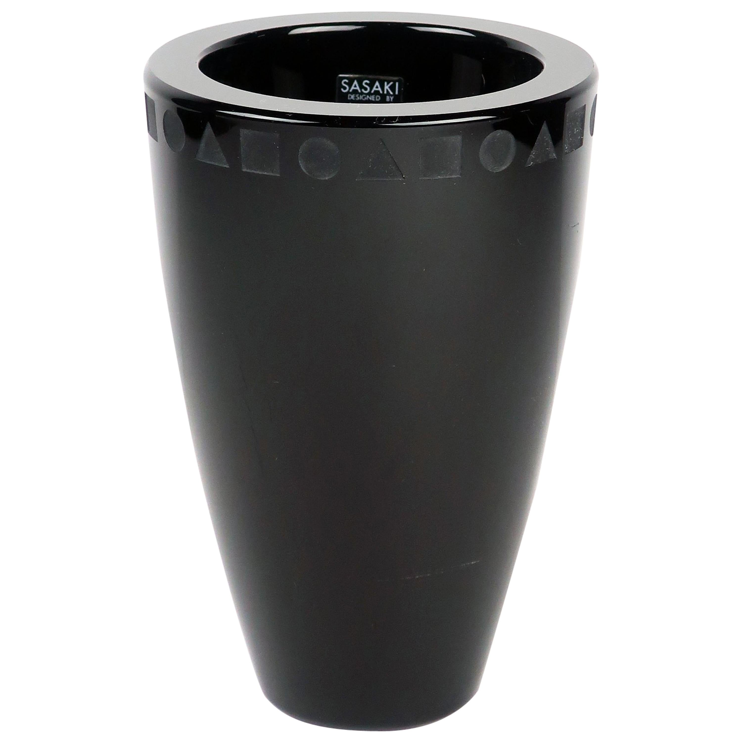 Black Crystal Vase For Sale At 1stdibs