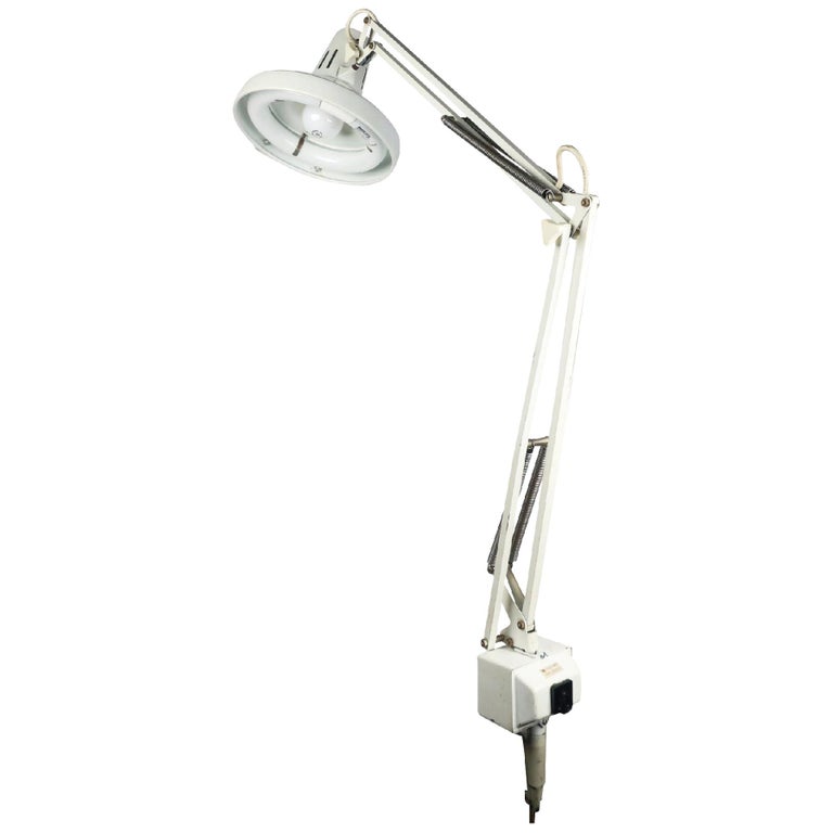 MidCentury Modern Light Source White Drafting Lamp at 1stDibs