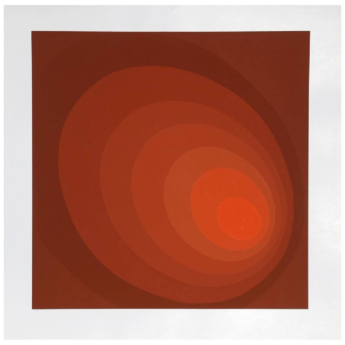 Leonid "Untitled (Red Ombre)" Serigraph For Sale