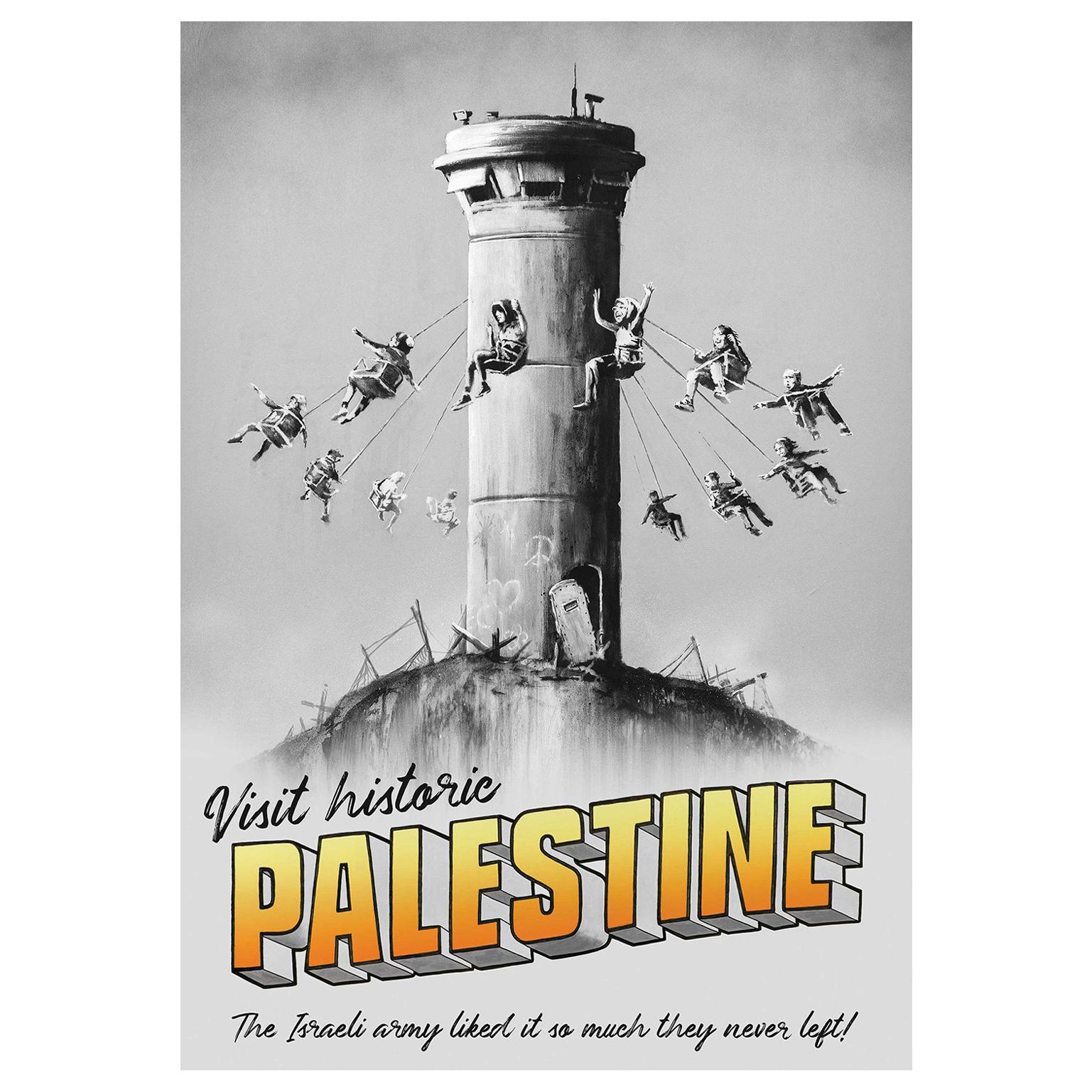 Banksy 'Visit Palestine' Rare Original 2018 Print with Artist Stamp For Sale