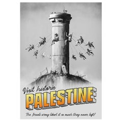 Banksy « Visit Palestine » Rare imprimé original de 2018 avec cachet de l'artiste