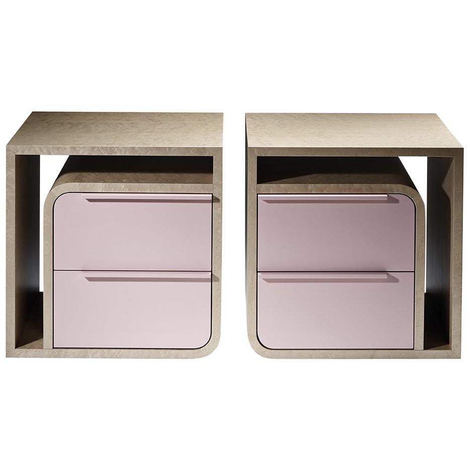 Rosebud Contemporary and Customizable Bedside Table by Luísa Peixoto For Sale