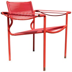 Chaise Spaghetti Alias de Giandomenico Belotti Italie 1980 en rouge