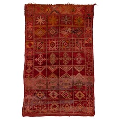 Vintage Red Moroccan Rug