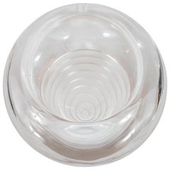 Midcentury Translucent & Frosted Ashtray/ Decorative Bowl Signed by Daum France