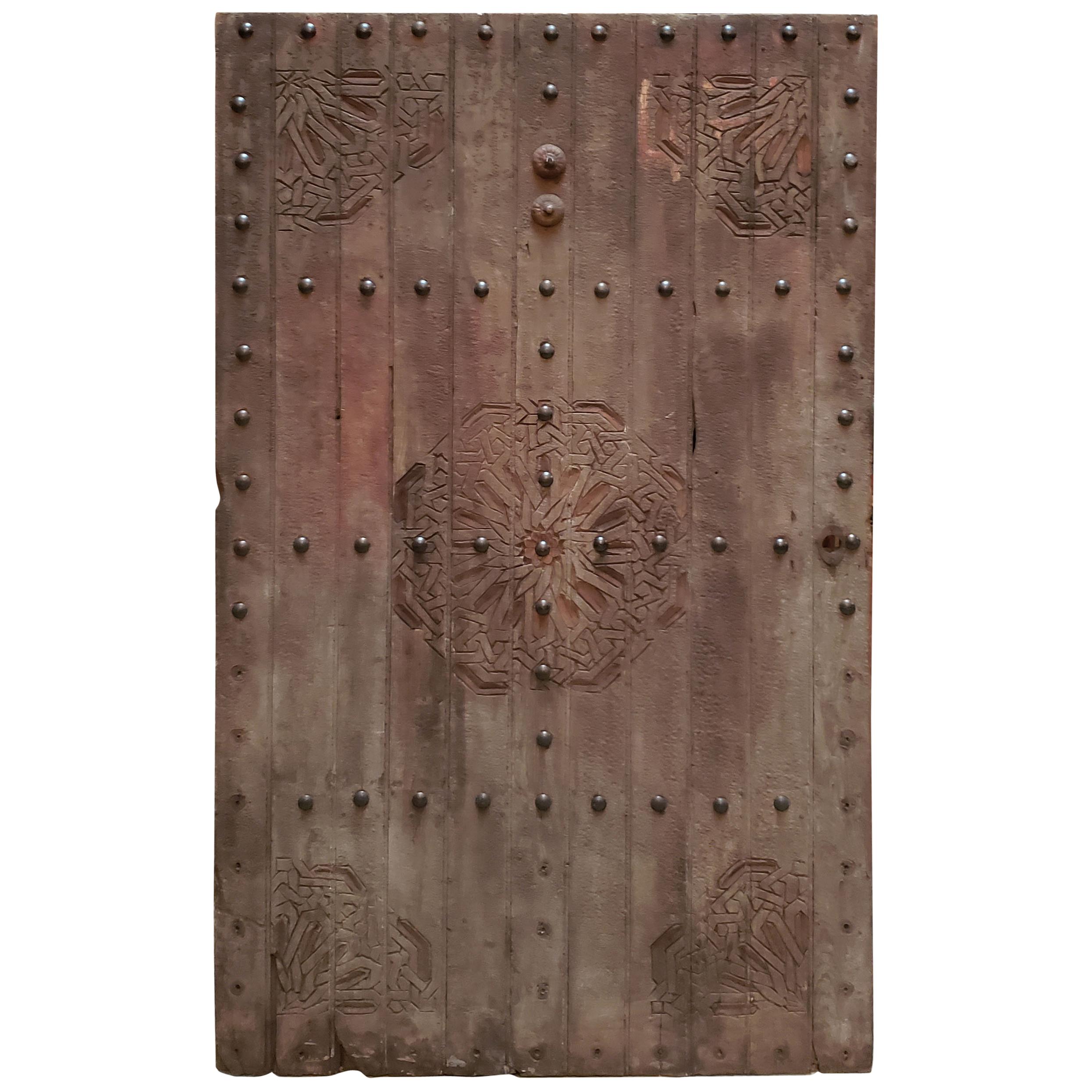 Small Moroccan Wooden Door, Single Panel 23NO45 For Sale