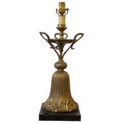 Hollywood Regency Brass Tassel Lamp by Chapman