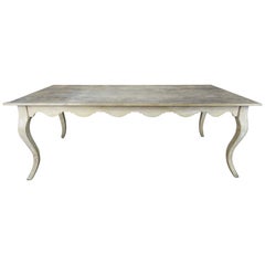 French Farm Painted Dining Table, circa 1930s
