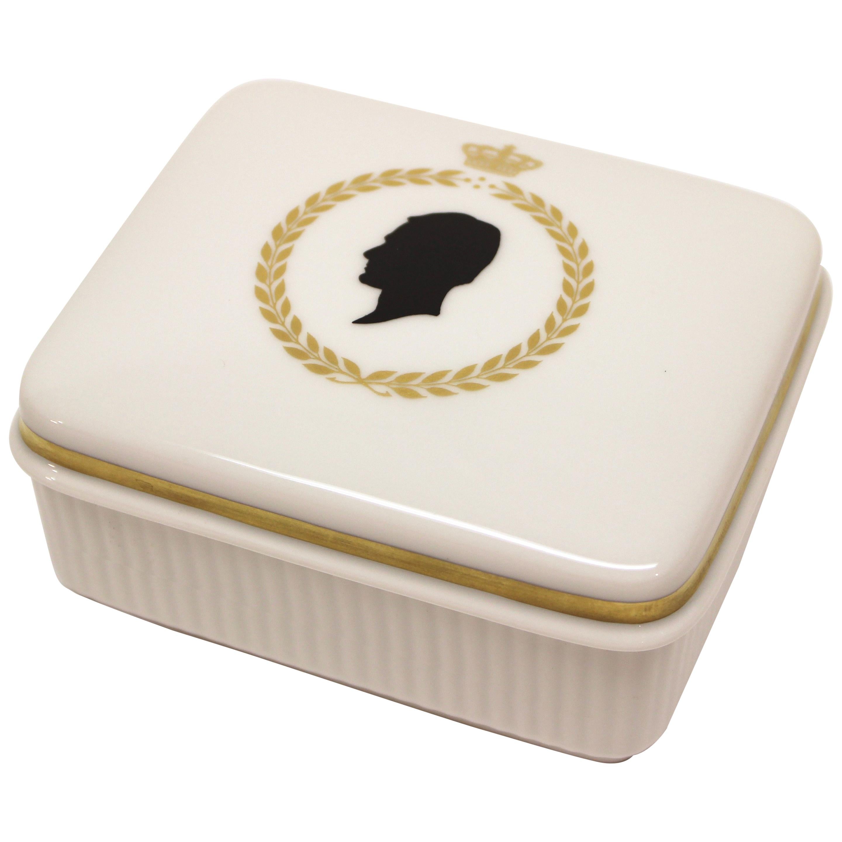 Royal Copenhagen Silhouette Covered Ceramic Box