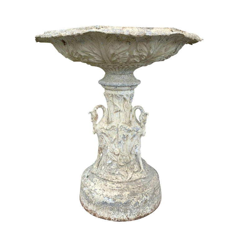 Aluminum Garden Fountain by FISK, circa 1920s at 1stDibs