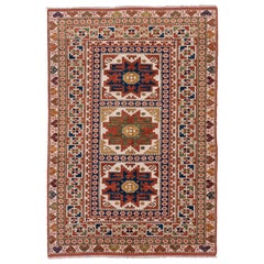 Used Colorful Caucasian Kazak Rug